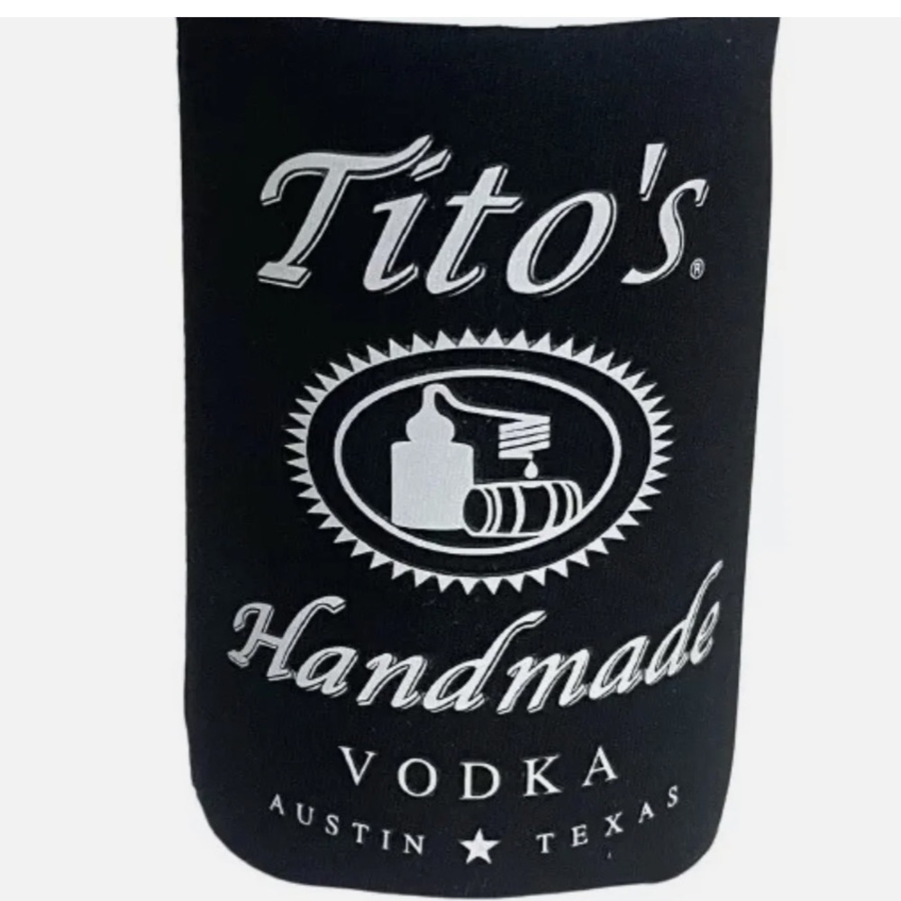 Titos Handmade Vodka Black Koozie